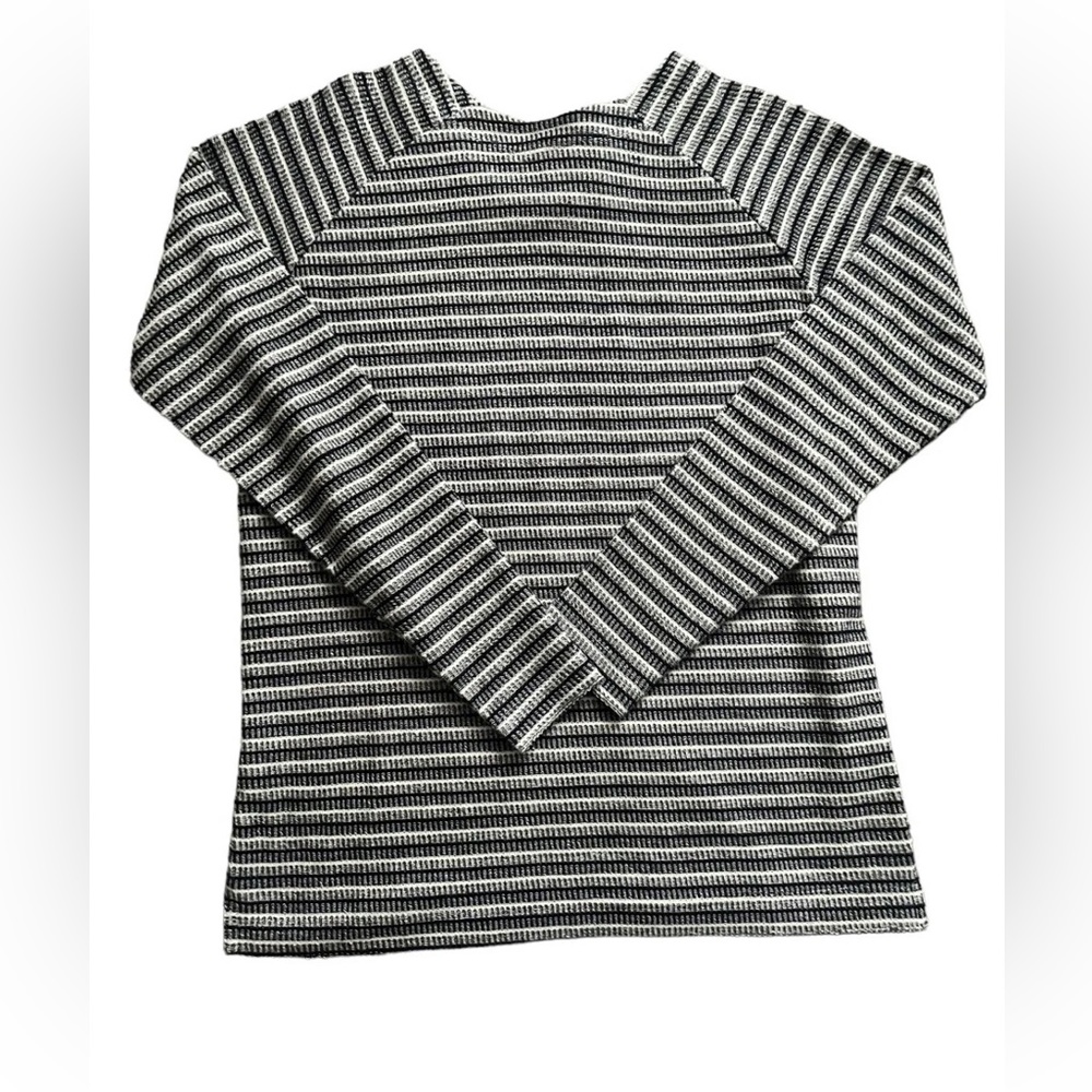 Weird Fish Jumper Womens Size 12 UK Striped With Button Accents - Picture 8 of 9